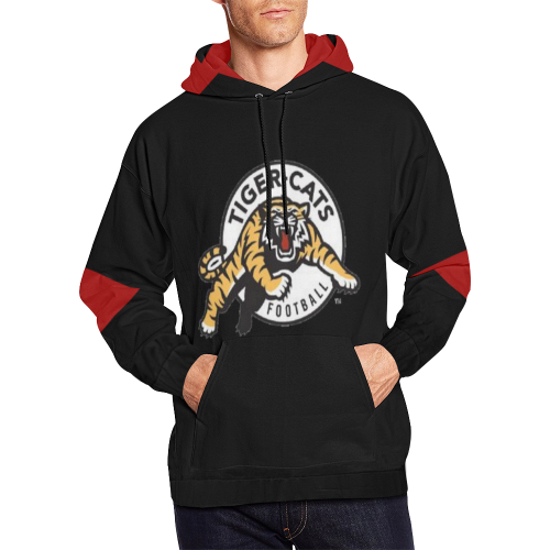 Tiger cat All Over Print Hoodie for Men/Large Size (USA Size) (Model H13)