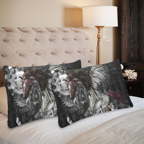 Aweswome steampunk horse with wings Custom Pillow Case 20"x 30" (One Side) (Set of 2)