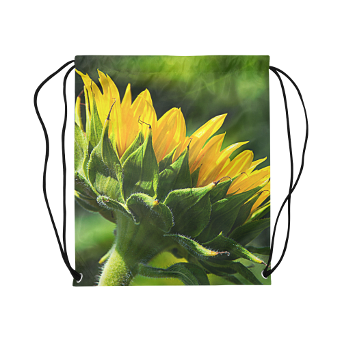 Sunflower New Beginnings Large Drawstring Bag Model 1604 (Twin Sides)  16.5"(W) * 19.3"(H)