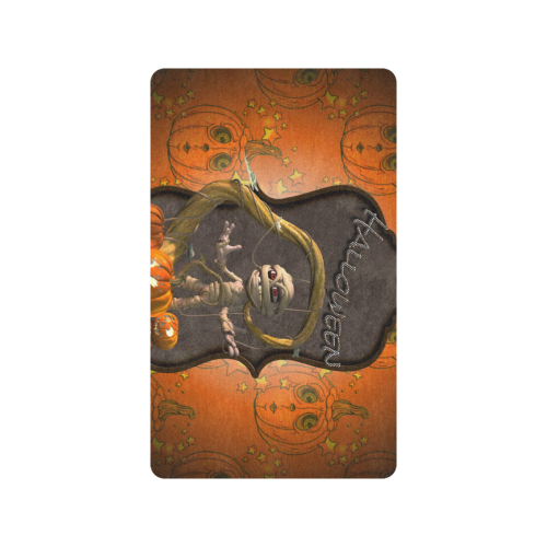Halloween, funny mummy Doormat 30"x18" (Black Base)
