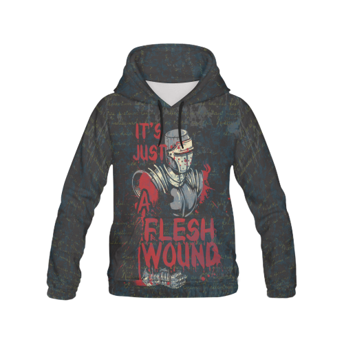 Just a Flesh Wound Bloody Knight Hoodie All Over Print Hoodie for Men/Large Size (USA Size) (Model H13)