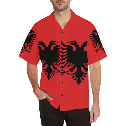 ALBANIA LARGE Hawaiian Shirt (Model T58)