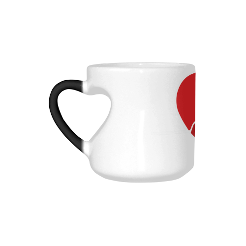 ecg heart rate colour changeable mug Heart-shaped Morphing Mug