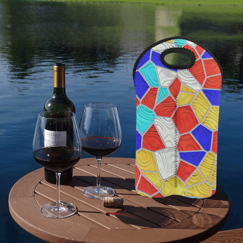 Mosaic Linda 4B by JamColors 2-Bottle Neoprene Wine Bag