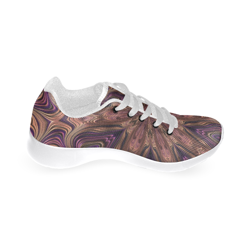 Pastel Satin Ribbons Fractal Mandala 7 Women’s Running Shoes (Model 020)
