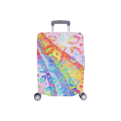 Women Sexy Hot Lips Comic - Rainbow Pop Art 2 Luggage Cover/Small 18"-21"