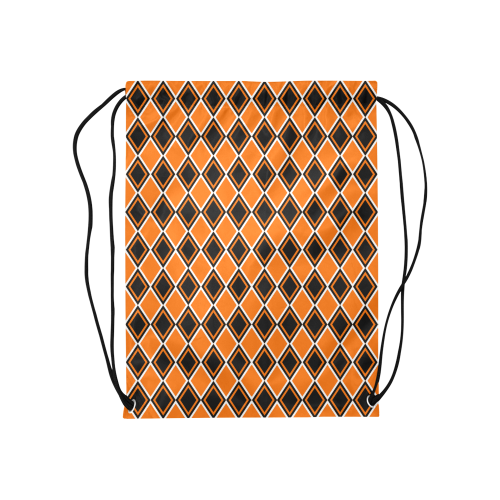 Diamond Halloween Pattern Medium Drawstring Bag Model 1604 (Twin Sides) 13.8"(W) * 18.1"(H)