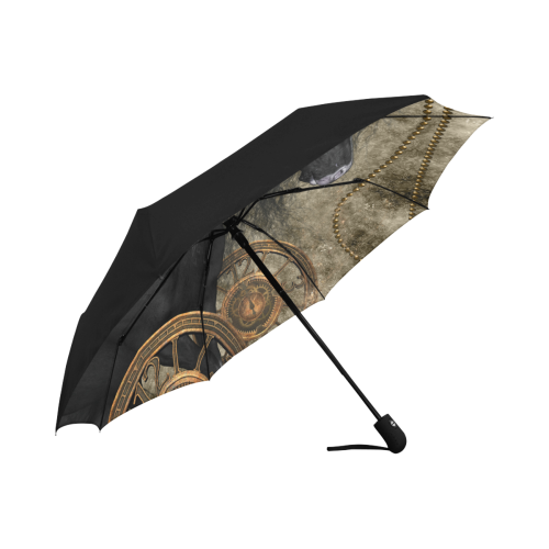 Beautiful wild horse with steampunk elements Anti-UV Auto-Foldable Umbrella (Underside Printing) (U06)