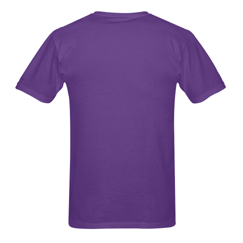 Raven Sugar Skull Purple Men's T-Shirt in USA Size (Two Sides Printing)