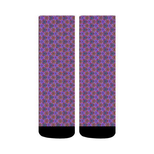Purple Doodles - Hidden Smiles Crew Socks