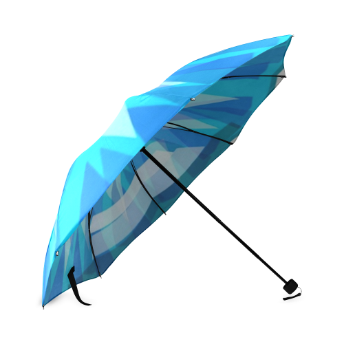 Blue Eye Ball Blacklight Rave Foldable Umbrella (Model U01)