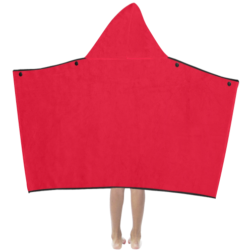 color Spanish red Kids' Hooded Bath Towels