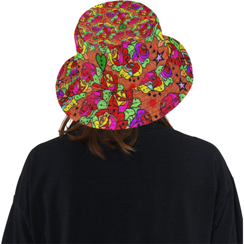 Rose Popart by Nico Bielow All Over Print Bucket Hat