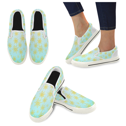 Sun Women's Slip-on Canvas Shoes (Model 019)