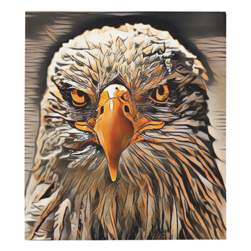 ArtAnimal Eagle by JamColors Quilt 70"x80"