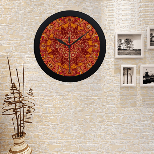 MANDALA SPICE OF LIFE Circular Plastic Wall clock