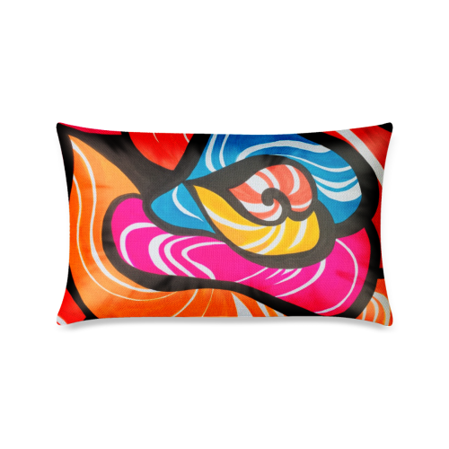 ROSE PILLOW Custom Zippered Pillow Case 16"x24"(One Side Printing)