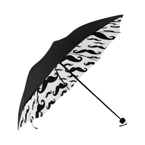 Black handlebar MUSTACHE / MOUSTACHE pattern Anti-UV Foldable Umbrella (Underside Printing) (U07)