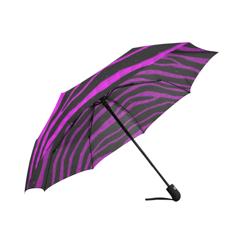Ripped SpaceTime Stripes - Pink Auto-Foldable Umbrella (Model U04)