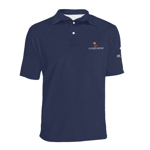 FF Vulture 'Navy' Polo Men's All Over Print Polo Shirt (Model T55)