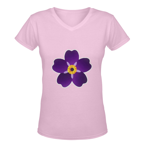 Forget me not flower Women's Deep V-neck T-shirt (Model T19)