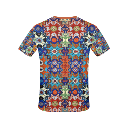 Armenian Colorful Folk Art All Over Print T-shirt for Women/Large Size (USA Size) (Model T40)