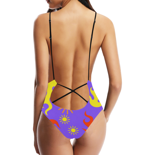 Sun and Fun Sexy Lacing Backless One-Piece Swimsuit (Model S10)