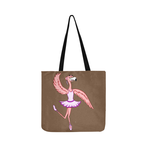 Flamingo Ballet Brown Reusable Shopping Bag Model 1660 (Two sides)