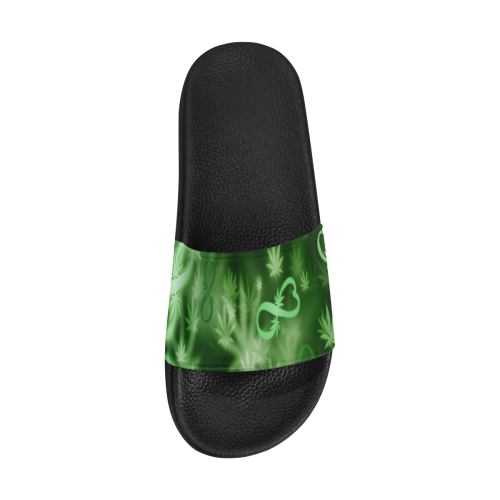 INFINITY GREEN COSMOS Men's Slide Sandals (Model 057)