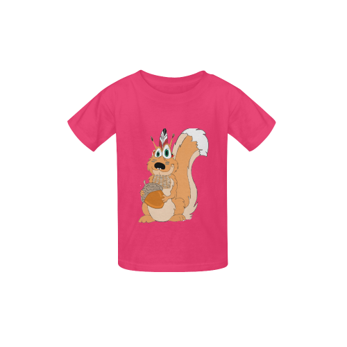 Indian Squirrel Pink Kid's  Classic T-shirt (Model T22)