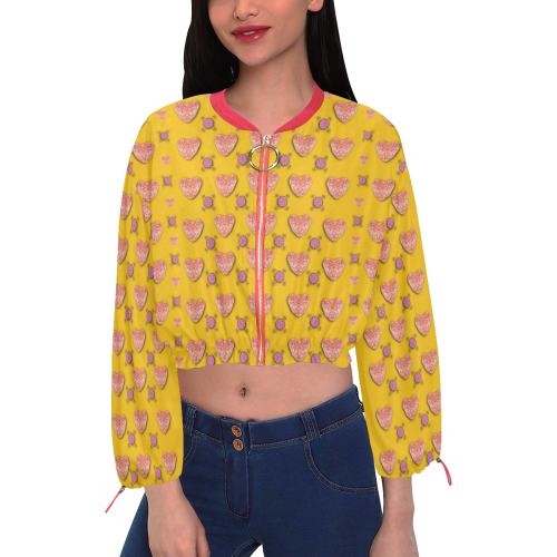 candy love Cropped Chiffon Jacket for Women (Model H30)