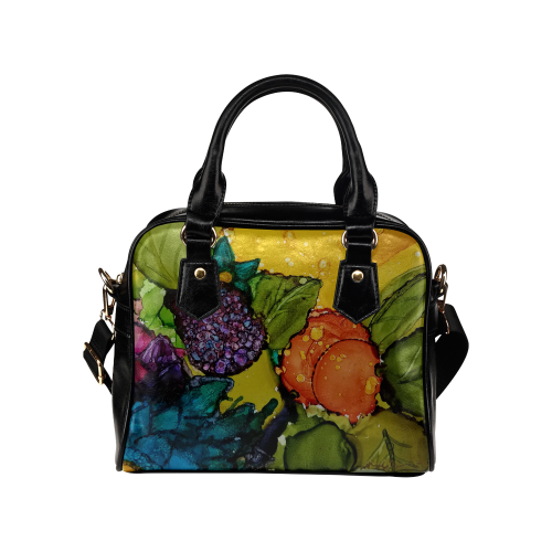 Fruit & Flowers Shoulder Handbag (Model 1634)