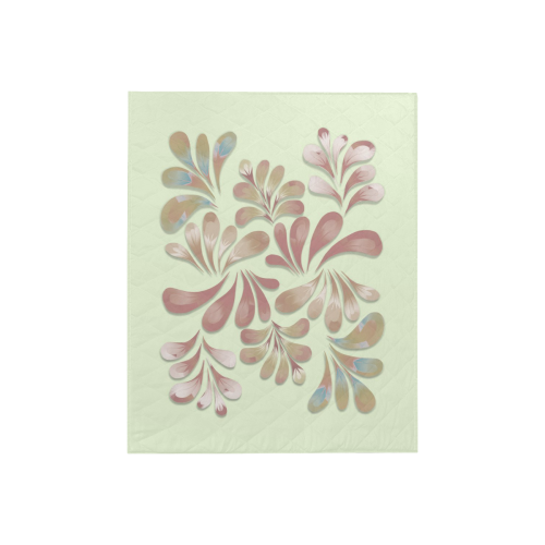 Pastel Floral Dance Pattern Quilt 40"x50"