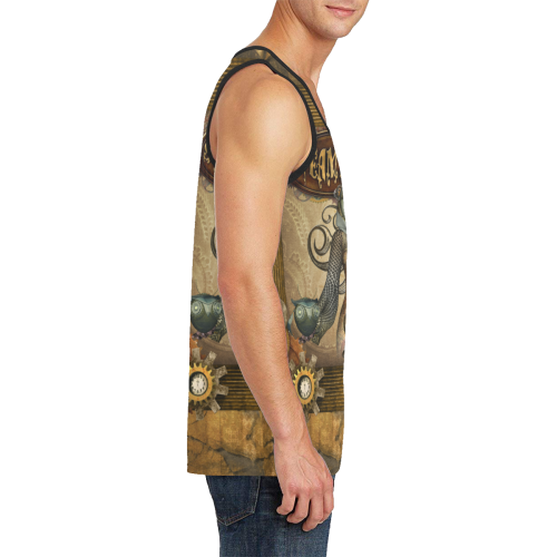 Steampunk lady with owl Men's All Over Print Tank Top (Model T57)