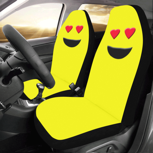 Emoticon Heart Smiley Car Seat Covers (Set of 2)