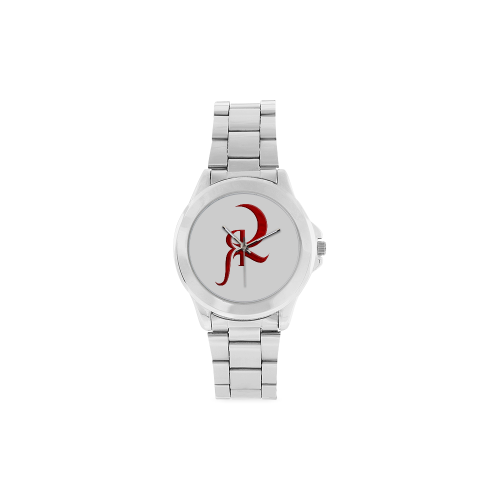 Red Queen Red Symbol White Unisex Stainless Steel Watch(Model 103)