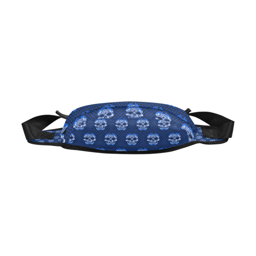 Skull pattern 517 E by JamColors Fanny Pack/Large (Model 1676)