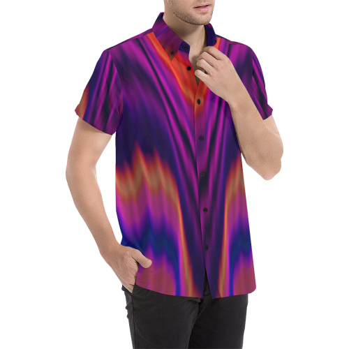 Boho Yolo Men's All Over Print Short Sleeve Shirt/Large Size (Model T53)