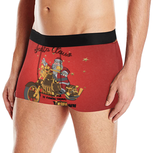Santa Claus wish you a merry Christmas Men's Boxer Briefs with Merged Design (Model  L10)