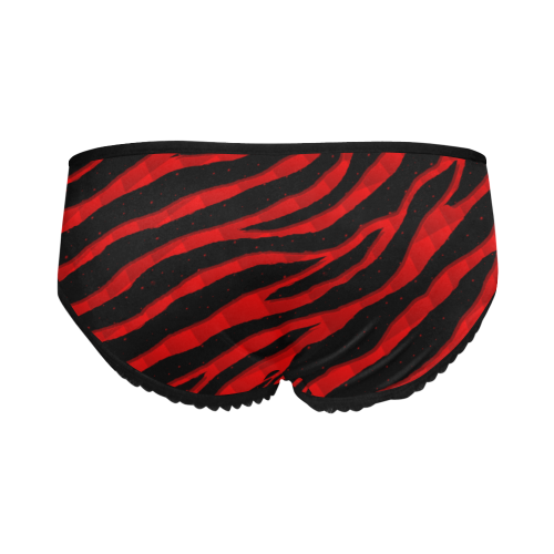 Ripped SpaceTime Stripes - Red Women's All Over Print Classic Briefs (Model L13)