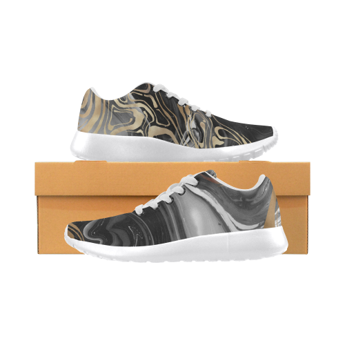 Design wow shoes gold grey Women’s Running Shoes (Model 020)