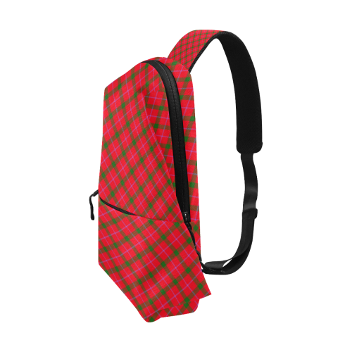 Holiday plaid tartan in christmas colors Chest Bag (Model 1678)