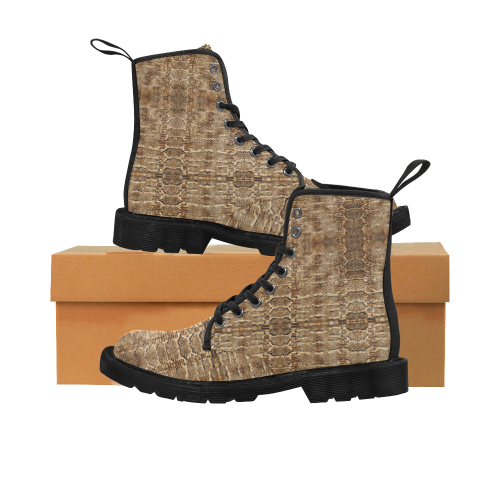 Vaatekaappi Golden Python Martin Boots for Women (Black) (Model 1203H)