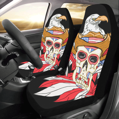 American Eagle Sugar Skull Car Seat Covers (Set of 2)