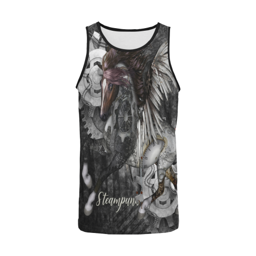 Aweswome steampunk horse with wings Men's All Over Print Tank Top (Model T57)