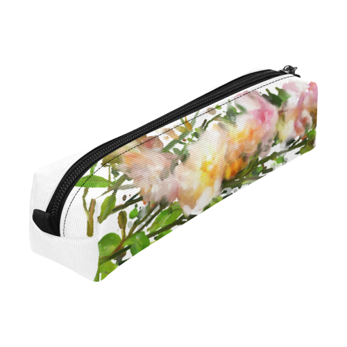 Watercolor Blend Roses, floral watercolor Pencil Pouch/Small (Model 1681)
