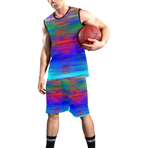 noisy gradient 1 by JamColors All Over Print Basketball Uniform