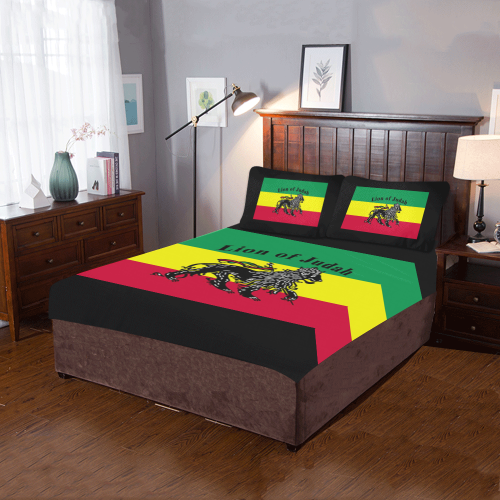 RASTA LION OF JUDAH 3-Piece Bedding Set