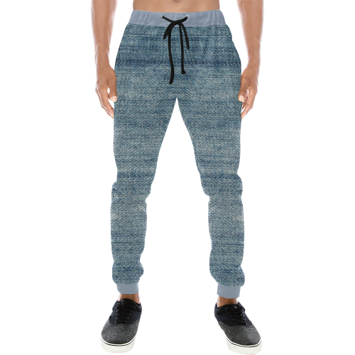 Jeans Pattern by K.Merske Men's All Over Print Sweatpants/Large Size (Model L11)