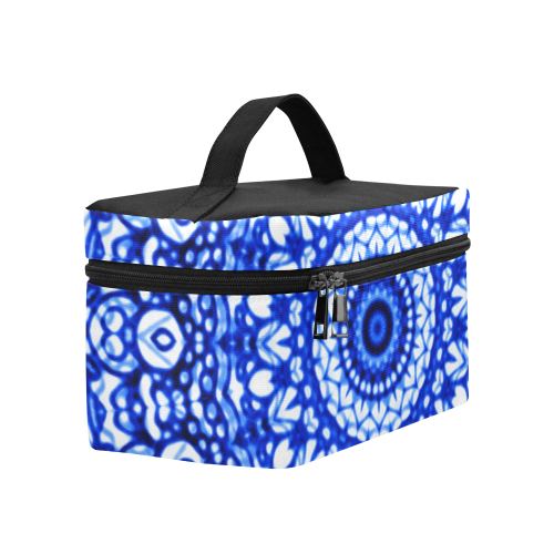 Blue Mandala Mehndi Style G403 Cosmetic Bag/Large (Model 1658)